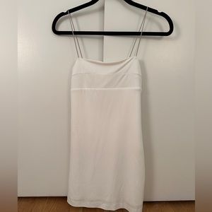 Silence + Noise Thin Strap White Tube Mini Dress